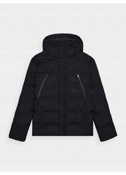 Мъжко яке 4F, синтетичен пух, водоустойчиво, сваляща се качулка, черно, полиестер, 3XL INTL