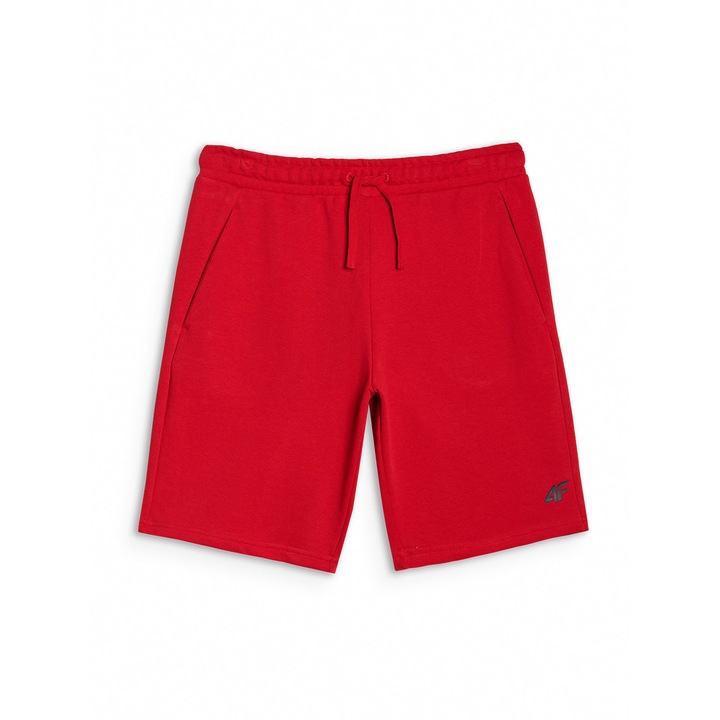 Pantaloni scurti sport 4F, rosii, bumbac/poliester, talie ajustabila, fara captuseala, pentru barbati, Rosu