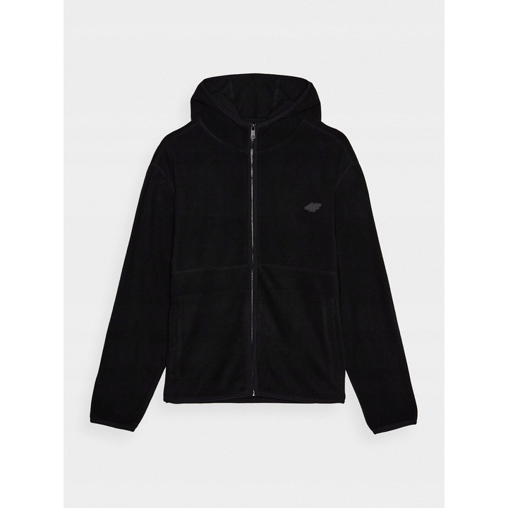 Поларено яке, 4F, качулка, черно, S INTL