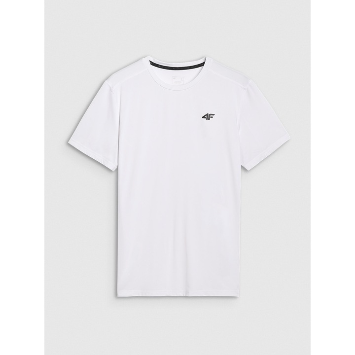 Tricou sportiv barbati 4F, uscare rapida, elastic, alb, material sintetic