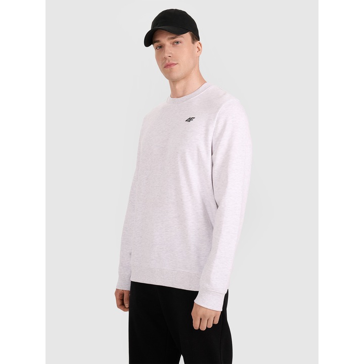 Bluza sport barbati, 4F, gri, material bumbac
