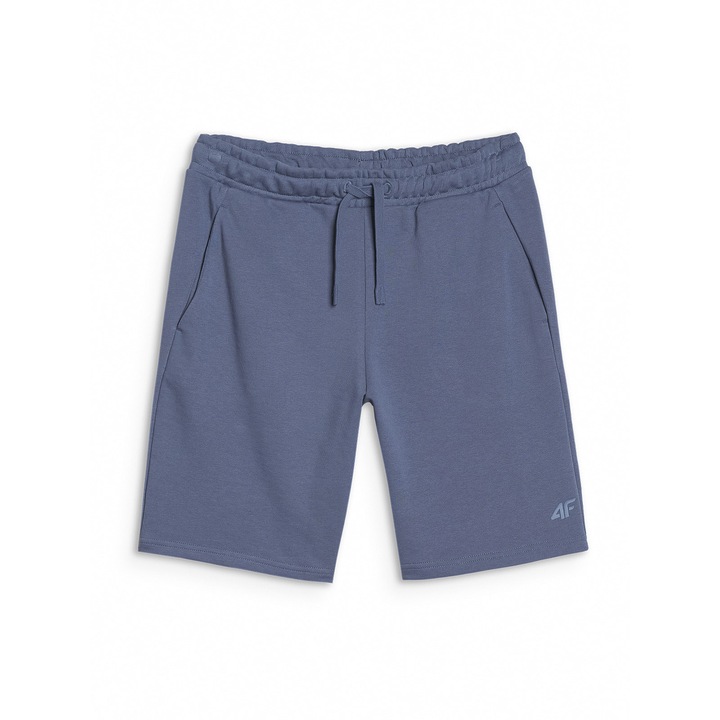 Pantaloni sport barbati, 4F, scurti, bleumarin, bumbac si poliester, talie ajustabila