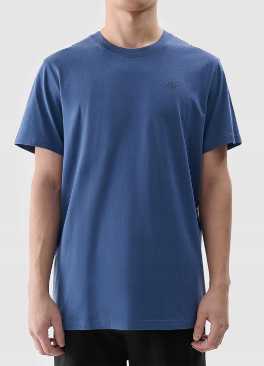 4F Regular Fit polo, farmerhatasu pamut, S-XXL, Sportstyle, Tengerészkék