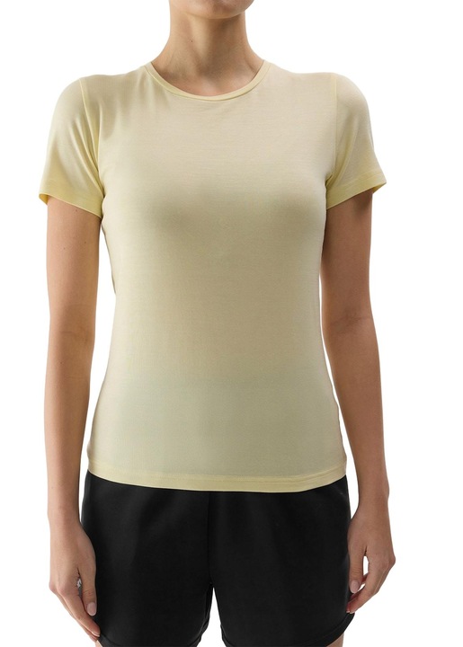 Tricou dama 4FWSS24TTSHF1267-73S, 4F, Lyocell, Galben deschis, M INTL