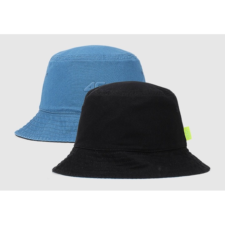 Férfi kalap, 4F, L/XL, fekete, pamut, megfordítható modell