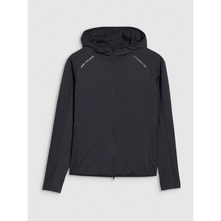 Női 4F kerékpáros kapucnis pulóver, gyorsan száradó, fekete, poliészter