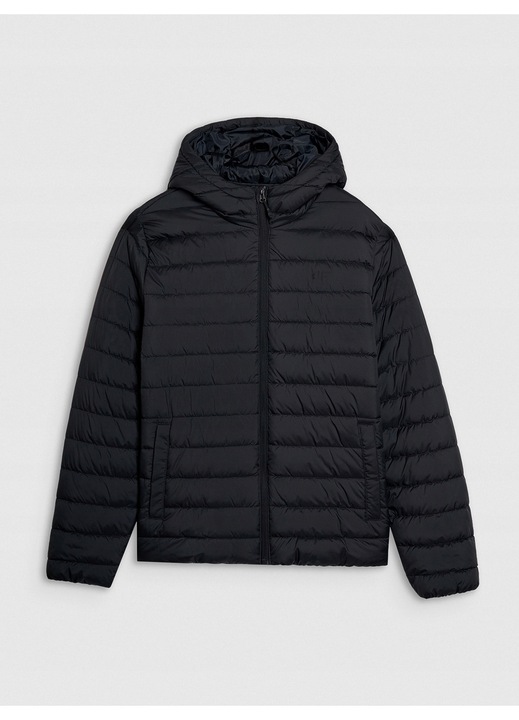 Férfi 4F poliészter kabát, fekete