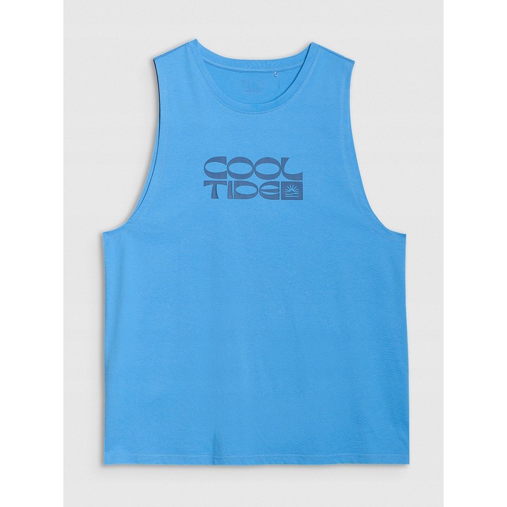 4F férfi sport trikó, pamut, kerek nyakkivágással, kék, L INTL