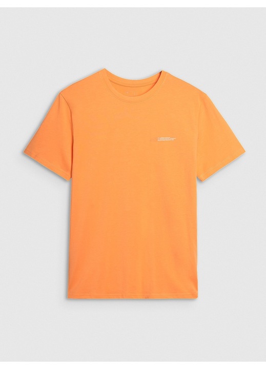 4F Férfi póló, egyszerű, narancssárga, sportos, 100% biopamut