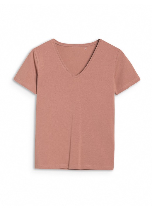 Tricou dama 4F Slim Fit, bumbac & elastan, casual/sport, maro deschis, XS INTL