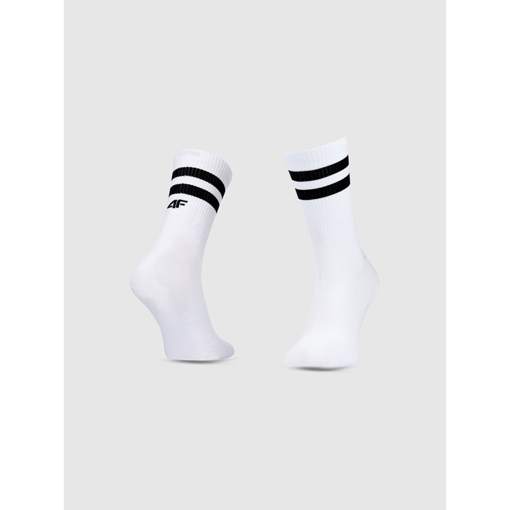 Uniszex sportzokni 4FWSS25UFSOU182-10S, 4F, szintetikus, fehér, 43-46 EU