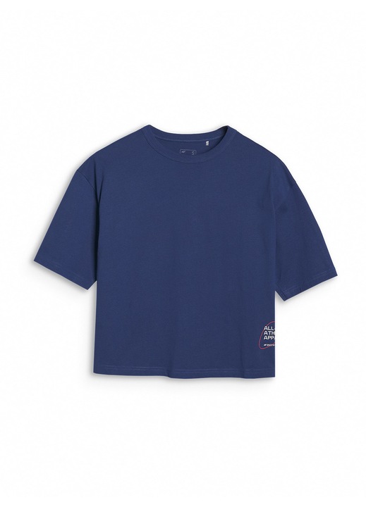 Tricou dama 4FWSS25TTSHF1971-30S, 4F, Bumbac, Bleumarin