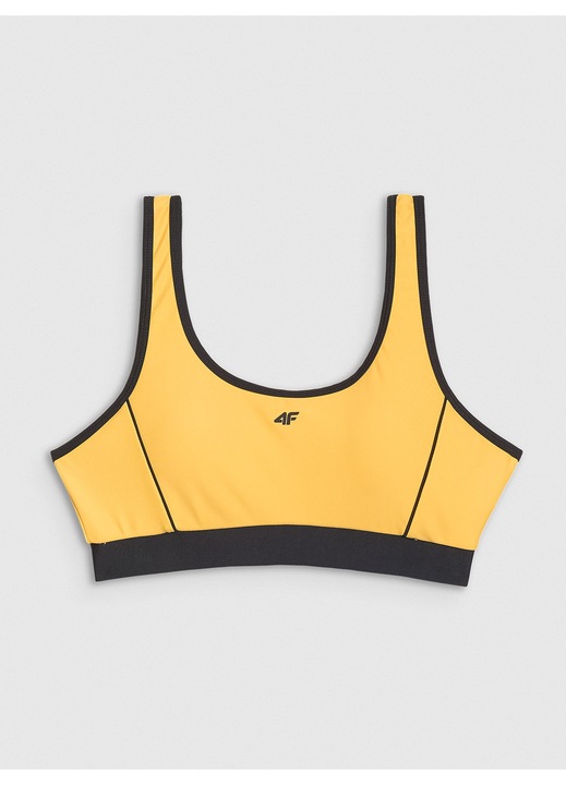 4F furdoruha felso, sarga, rugalmas anyag, kiveheto kosarak, noknek, Sárga