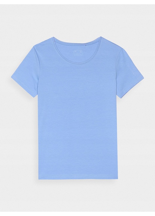 Női póló 4F Slim Fit, pamut, kék, hétköznapi