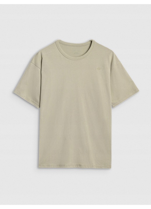 4F unisex póló, oversized, 100% pamut, khaki, sportos stílushoz