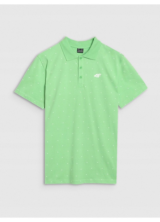 4F férfi pólóing, teljes felületen nyomtatott, zöld, 100% pamut, Zöld