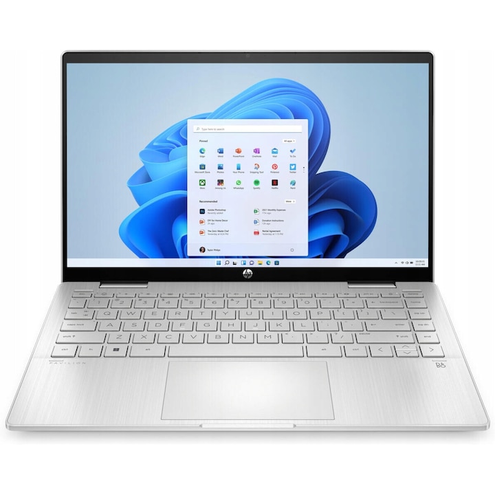 HP Envy 14 2in1 laptop, Intel Core 5 120U processzor, 16GB RAM, 2TB SSD, 14 hüvelykes, érintőképernyős, FHD, 322x210x1,99cm, ezüst