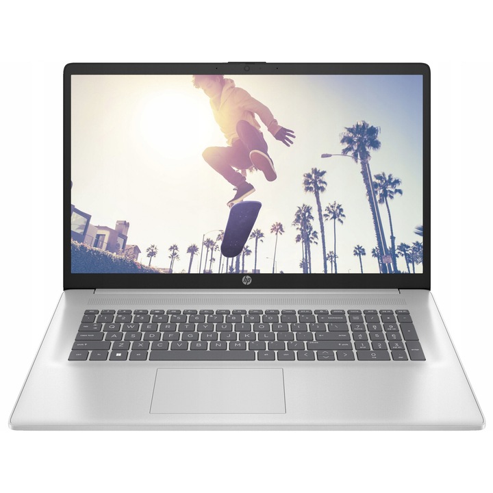 HP 17.3"-os laptop, Core i7 150U processzorral, 16 GB RAM-mal, 512 GB SSD-vel, Full HD felbontással, 300 nit fényerővel, Windows 11 operációs rendszerrel, ezüst színű