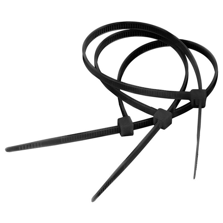 Set fasete 4.5 mm/430 mm negru 100 buc elematic