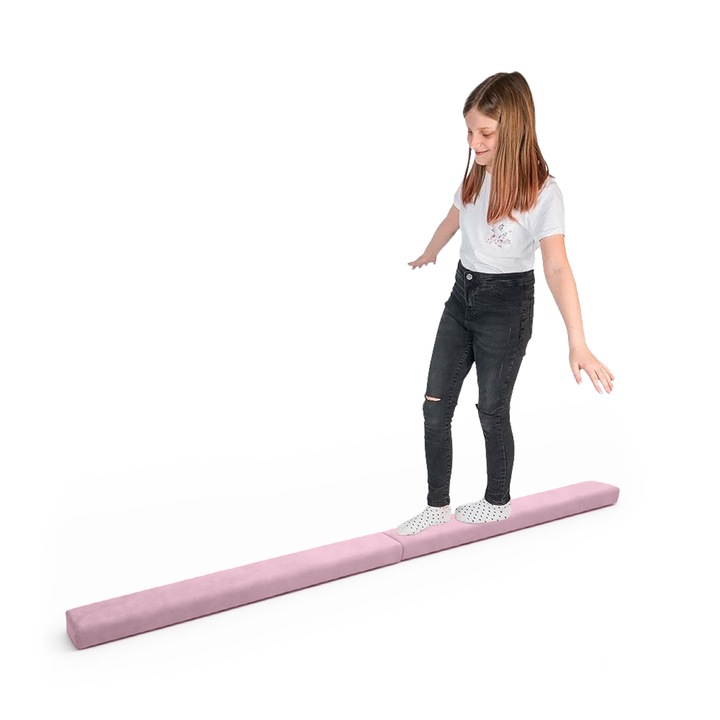 Barna de echilibru pliabila pentru copii, barna gimnastica, echipament de gimnastica antiderapant pentru exercitii acasa, barna pentru copii usor de transportat, 100% ECO, fabricat in UE