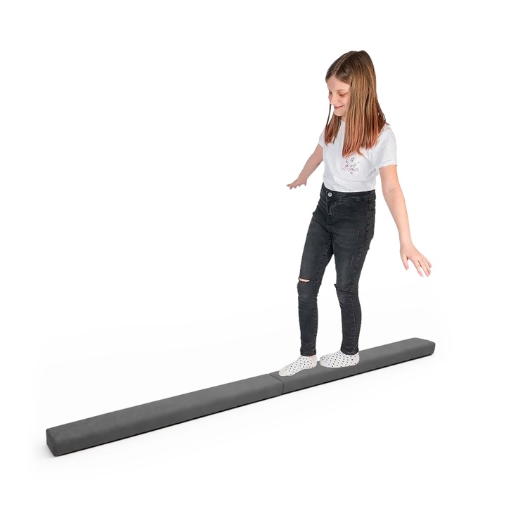 Barna de echilibru pliabila pentru copii, barna gimnastica, echipament de gimnastica antiderapant pentru exercitii acasa, barna pentru copii usor de transportat, 100% ECO, fabricat in UE