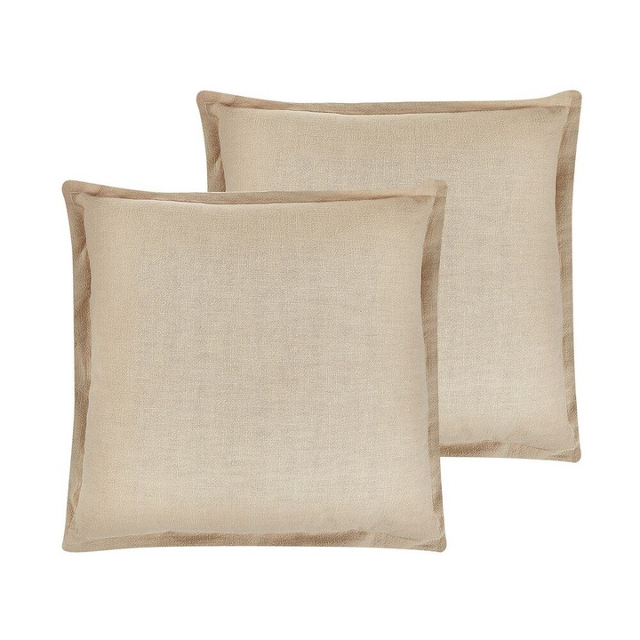 Set de 2 perne 45 x 45 cm bej Guzmania