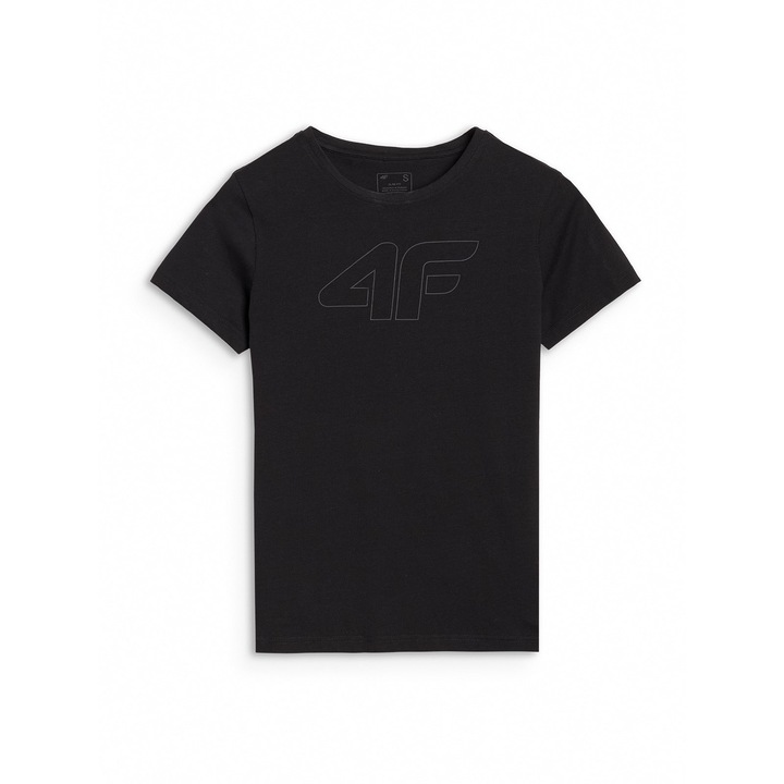 Tricou sport 4F dama, slim, negru, bumbac