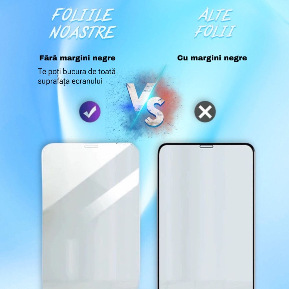 Set 2 Folii Pentru iPhone 16 Pro/ iPhone 17 Transparent HD, Sticla 9H, Fara Margini Negre, EasyApp, Anti-Zgarieturi
