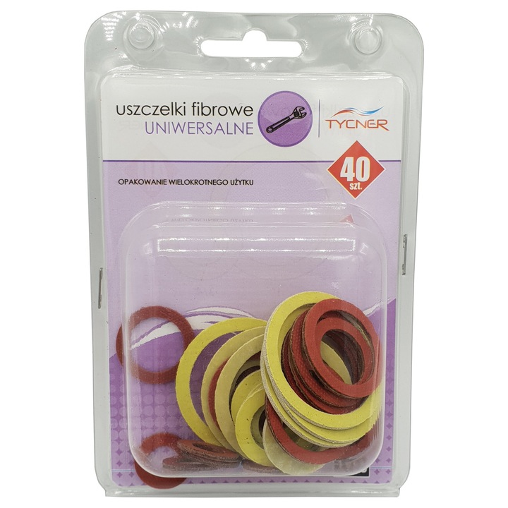 40 de garnituri universale din fibra, diferite dimensiuni si tipuri