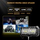 Set 2 Proiectoare Auto LED Offroad Beefriendly, 6 Moduri de Culoare Alb-Galben, Sistem de Control Remote si Kit Cablaj, 120W, Waterproof IP67, Lampa Potrivita pentru Masina, SUV, ATV, Tractor, Utilaje, Camion