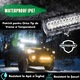 Set 2 Proiectoare Auto LED Offroad Beefriendly, 6 Moduri de Culoare Alb-Galben, Sistem de Control Remote si Kit Cablaj, 120W, Waterproof IP67, Lampa Potrivita pentru Masina, SUV, ATV, Tractor, Utilaje, Camion