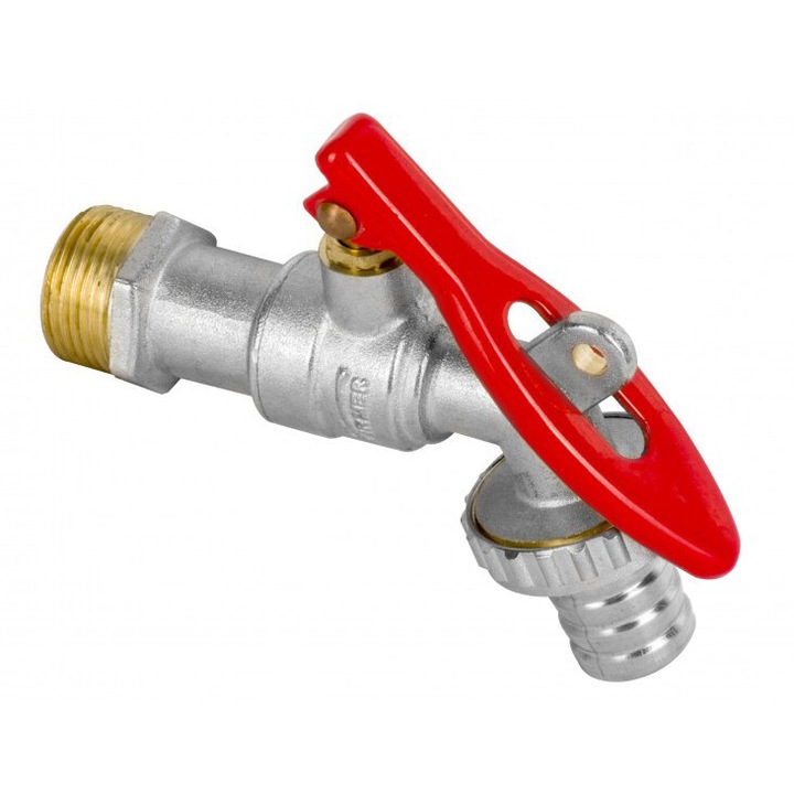 Robinet de gradina 3/4” cu lacat, argintiu