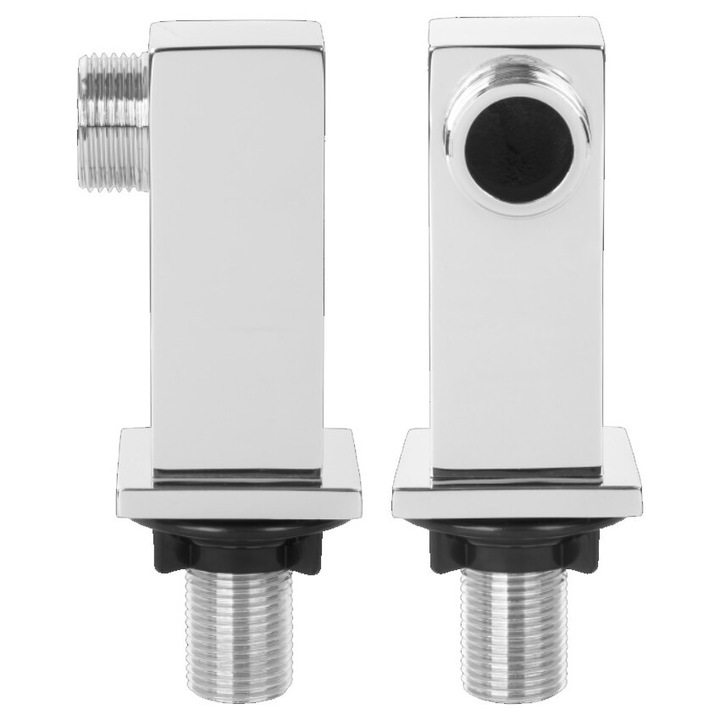 Комплект от 2 скоби за монтаж на смесител Wanna, Invena, хром, 1/2" BSP x 3/4" BSP