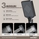 Coloana de Dus Gavriet™ Smart, Ecran LED, 75-140 cm Inaltime, Afisare Temperatura si Temporizator, Dus Vertical, 2 Pare de Dus, 3 Moduri Pulverziare, Robinet, Fara Priza Electrica, Materiale Premium, 4 Carlige Adezive, Aluminiu, Gri Inchis