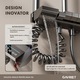 Coloana de Dus Gavriet™ Smart, Ecran LED, 75-140 cm Inaltime, Afisare Temperatura si Temporizator, Dus Vertical, 2 Pare de Dus, 3 Moduri Pulverziare, Robinet, Fara Priza Electrica, Materiale Premium, 4 Carlige Adezive, Aluminiu, Gri Inchis