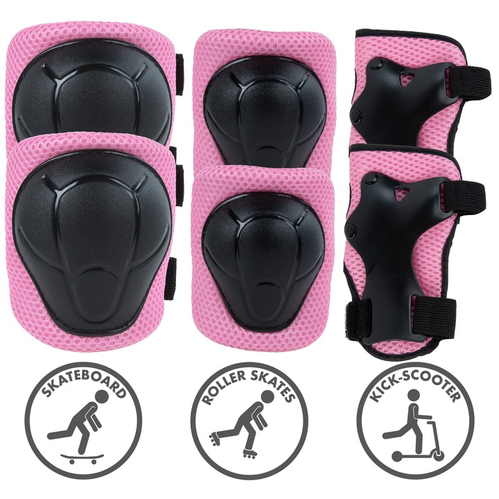 Set de protectie Kidwell Trix, roz, pentru incepatori, marimea S