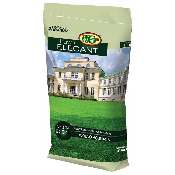 Seminte gazon ELEGANT, Granum, 5kg, suprafata 200 m2, verde