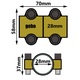 Obejma reparare pentru tevi din cupru, Gebo Tools, 28 mm, mosiadz, set