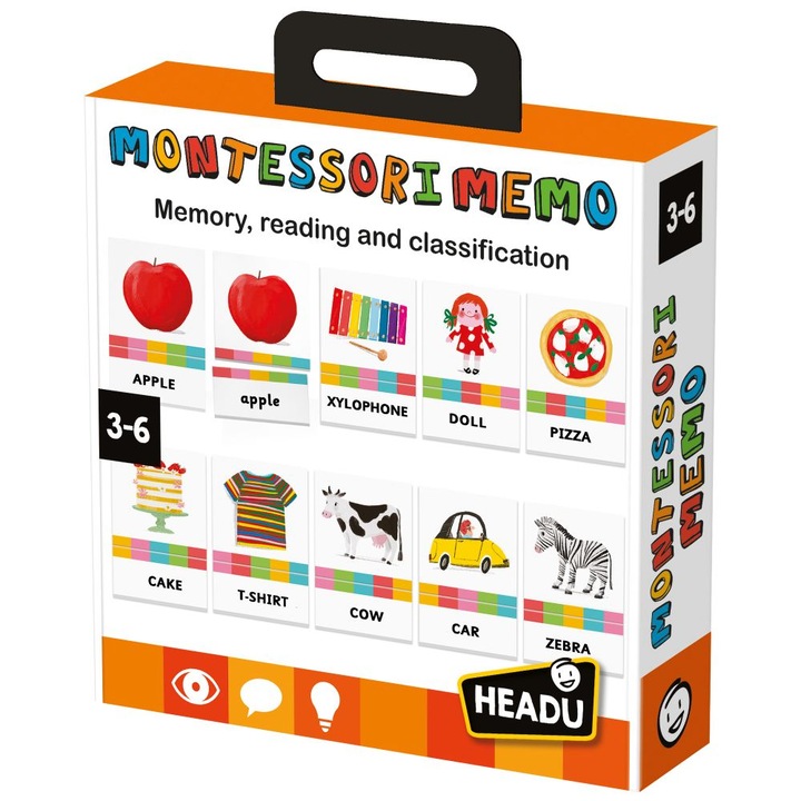 Headu Montessori kártyák - Memorizálj, Olvass és Osztályozz