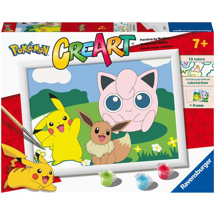 Комплект за рисуване по номера CreArt - Pokemon