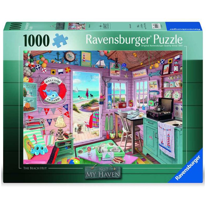 Пъзел Ravensburger - Къща на плажа, 1000 части