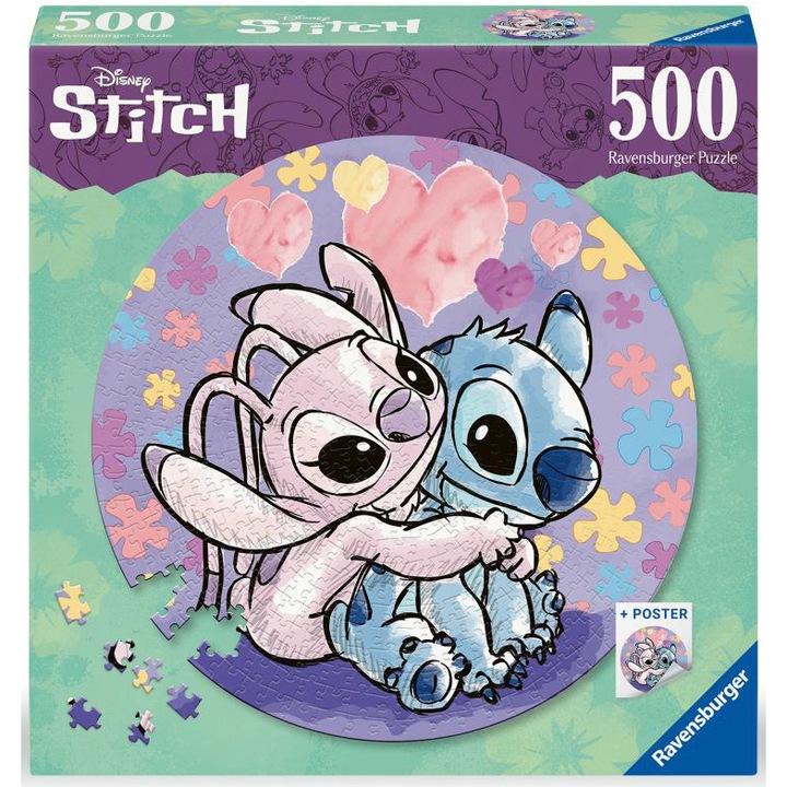 Пъзел Ravensburger, Disney Stitch, 500 части