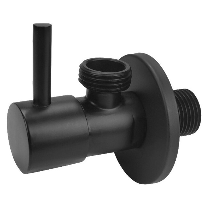 Fekete sarok elzárószelep 1/2"x1/2", kerámia fejek