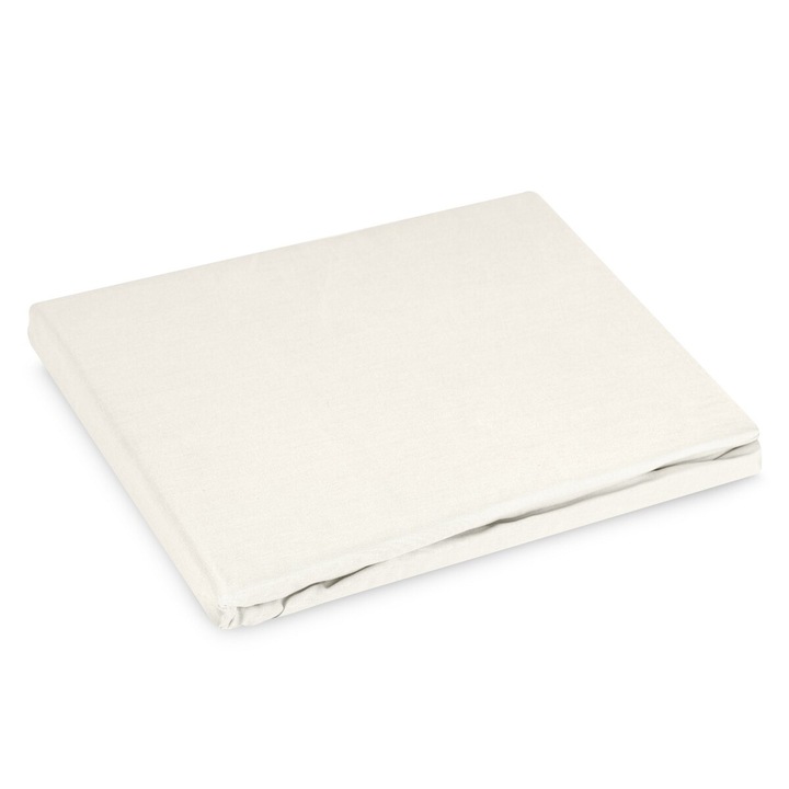 Cearsaf de pat BASIC cu elastic 140 x 200 x 30 cm Eurofirany crem