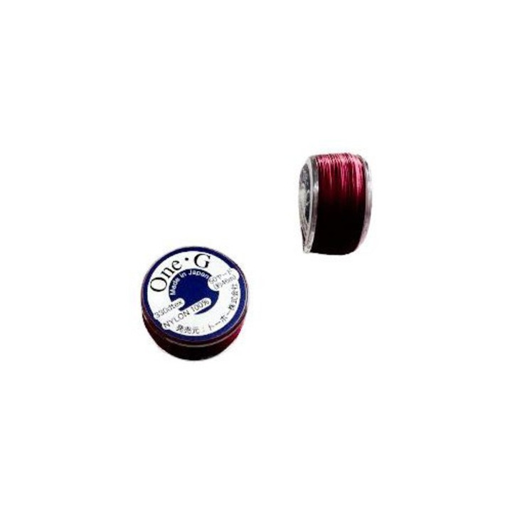Bobina ata de insirat margele Toho One-G, 46m/0.2mm, burgundy