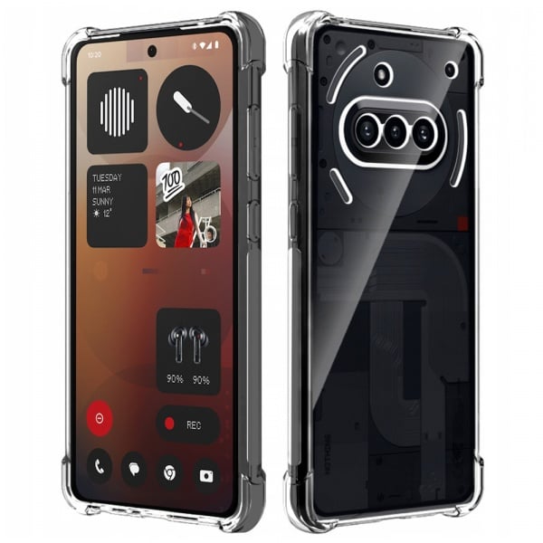 Husa pentru Nothing Phone (3a) - Techsuit Shockproof Clear Silicone - Clear