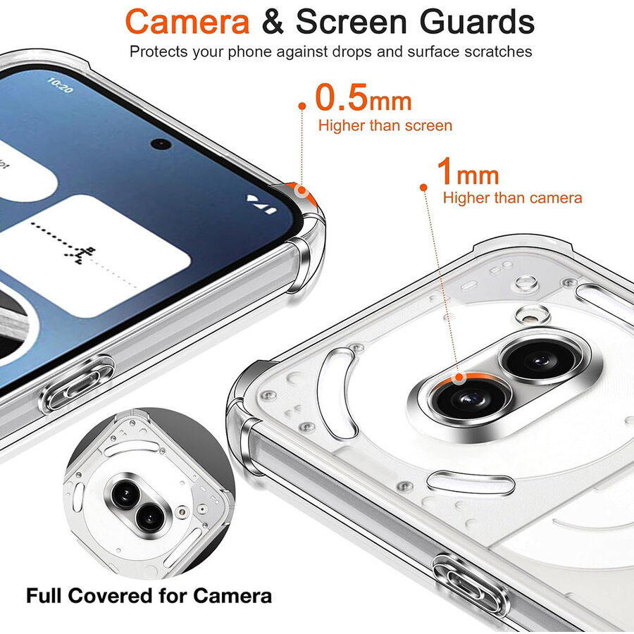 Husa pentru Nothing Phone (3a) - Techsuit Shockproof Clear Silicone - Clear