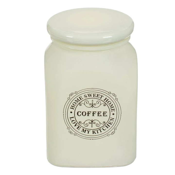 Recipient Cafea din Sticla Ecru Sweet Home Sugar - 900ml