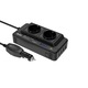 Autóinverter 200W 12V–220V 2 AC kimenettel 2x USB 2.4A + 2x USB QC 3.0 digitális kijelző, hűtőventilátor