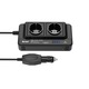 Autóinverter 200W 12V–220V 2 AC kimenettel 2x USB 2.4A + 2x USB QC 3.0 digitális kijelző, hűtőventilátor